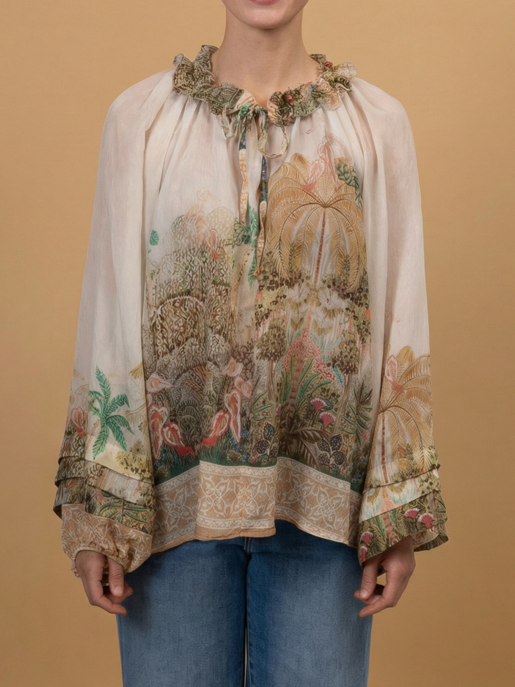 Flowy blouse KD9568-2: Yellow