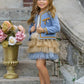 Hello Darling Blue Tweed Jacket & Tulle Skirt