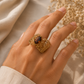 Brown Swarovski Crystal Sculptural Ring