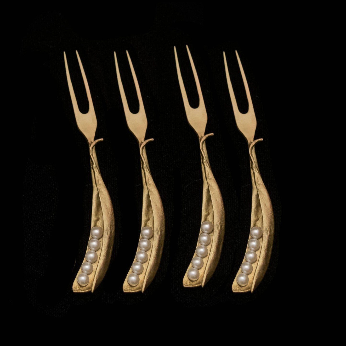 Peapod 4 Piece Cocktail Fork Set