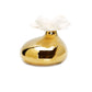 Gold Diffuser  with Dimensional White Flower, "Iris &Rose"