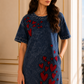 2605 Heart Embroidered Denim