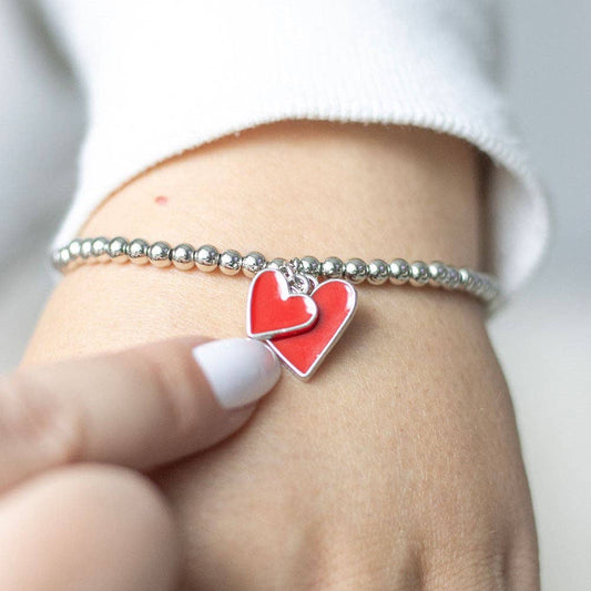 All You Need Is Love Valentine's Day Heart Charm Bracelet