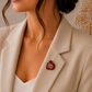 Modern Mosaic Pomegranate Ceramic Brooch