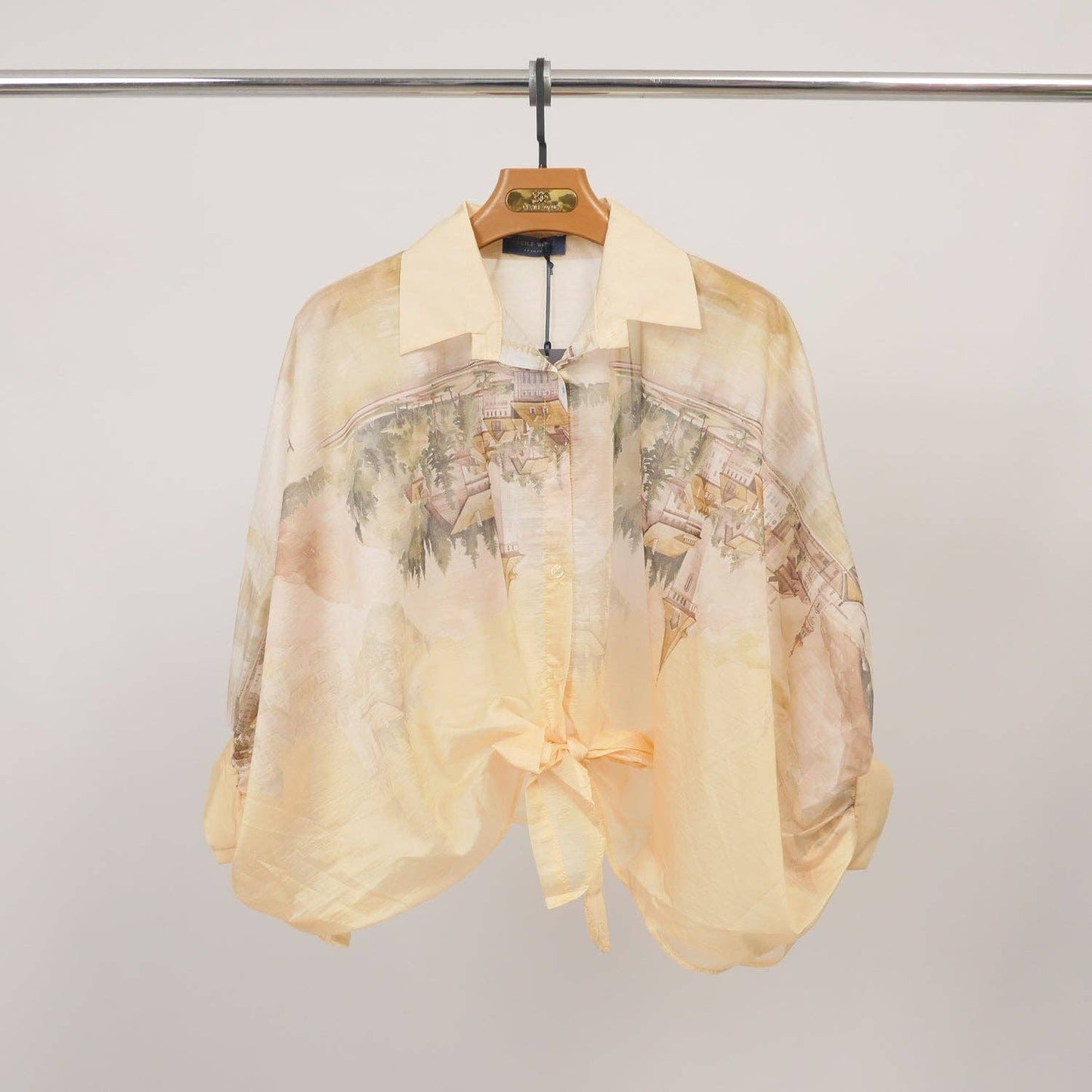 Tunic in printed Tencel and silk – KD8971-3: Blanc Cassé