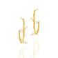 Gold Plated Branch Hoop Earrings With Freshwater Pearl
