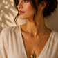 Earthstone Agate Leaf Pendant Necklace
