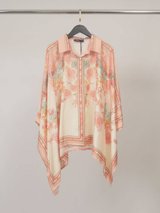 Satin shirt KD8871VS-12: Rose