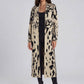 Leopard Intarsia Longline Knit Cardigan BACK ORDER