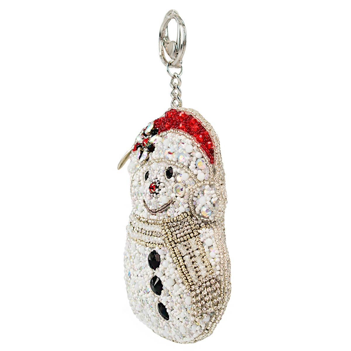 Ice Breaker Beaded Snowman Coin Purse