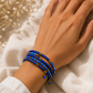 Cobalt Blue Multi-Strand Wrap Bracelet