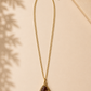 Ember Agate Leaf Pendant Necklace