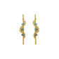 Blue & Gold Nalu Drop Handmade Crochet Earrings