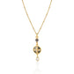 Two tone sparkle pendant necklace