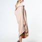 Oversize Cotton Kaftan Dress In Beige: Dark grey / L-XL-XXL