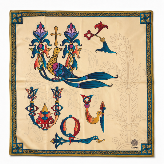 Trchnagir Armenian Alphabet Poly Silk Scarf 4