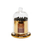 Match Holder Jar with Gold/Smoked Base: Gold