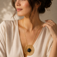 Golden Web Swarovski Crystal Pendant Necklace