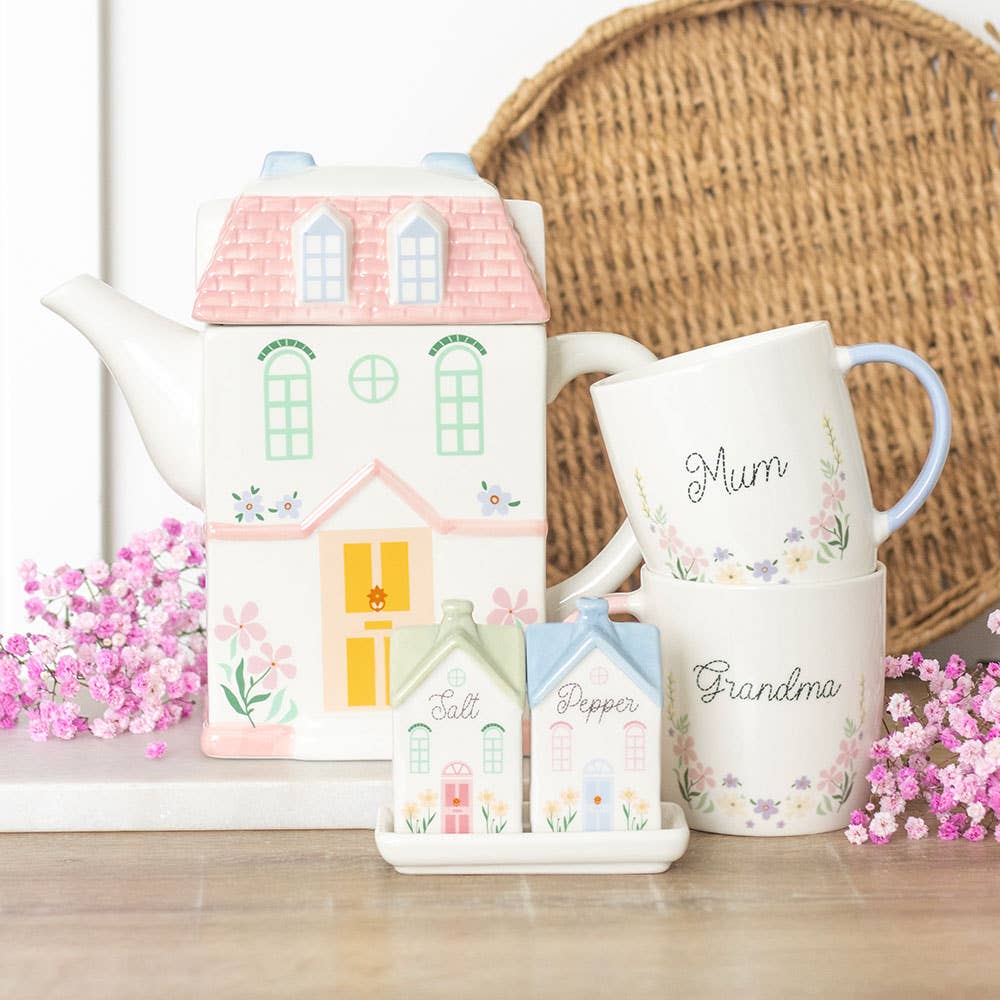 Pastel House Salt and Pepper Shakers