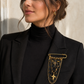 Midnight Cross & Dragonfly Statement Brooch