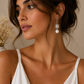 Crystal Cube & Pearl Drop Earrings