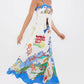 Sciacca Marine life printed Swing Style strappy sundress