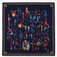 Trchnagir Armenian Alphabet Poly Silk Scarf 5