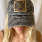 Up-Cycled Black Camo Cap