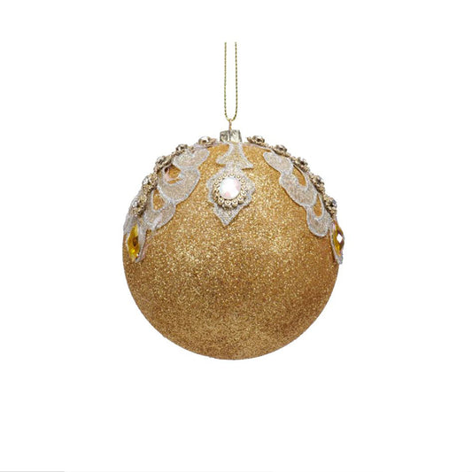 Golden Sparkle Ball Ornament