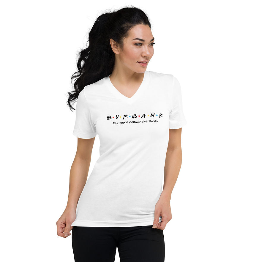 Town Behind the Tinsel V-Neck Shirt