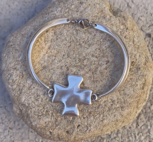Silver Cross Bracelet