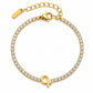 Armenian Initials Tennis Bracelets in Gold