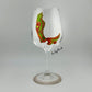 Festive Trchnagir Letters Hand-Painted Wine Glasses