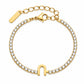 Armenian Initials Tennis Bracelets in Gold