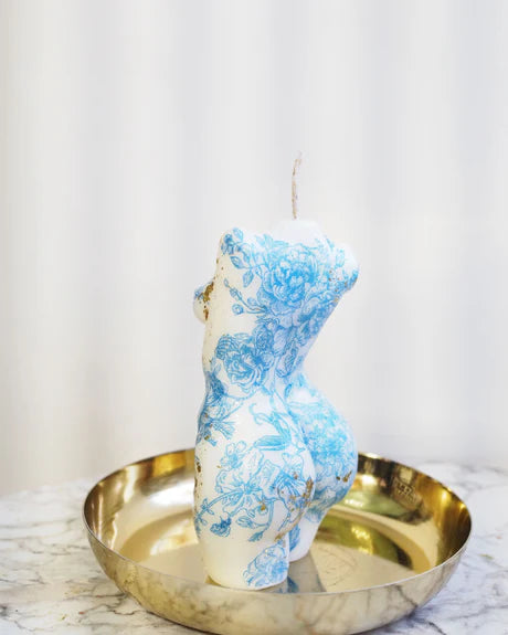 Porcelain Gold Sculptural Candle