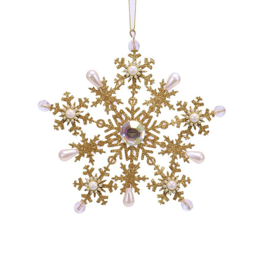 The Snowflake Ornament with Pearls