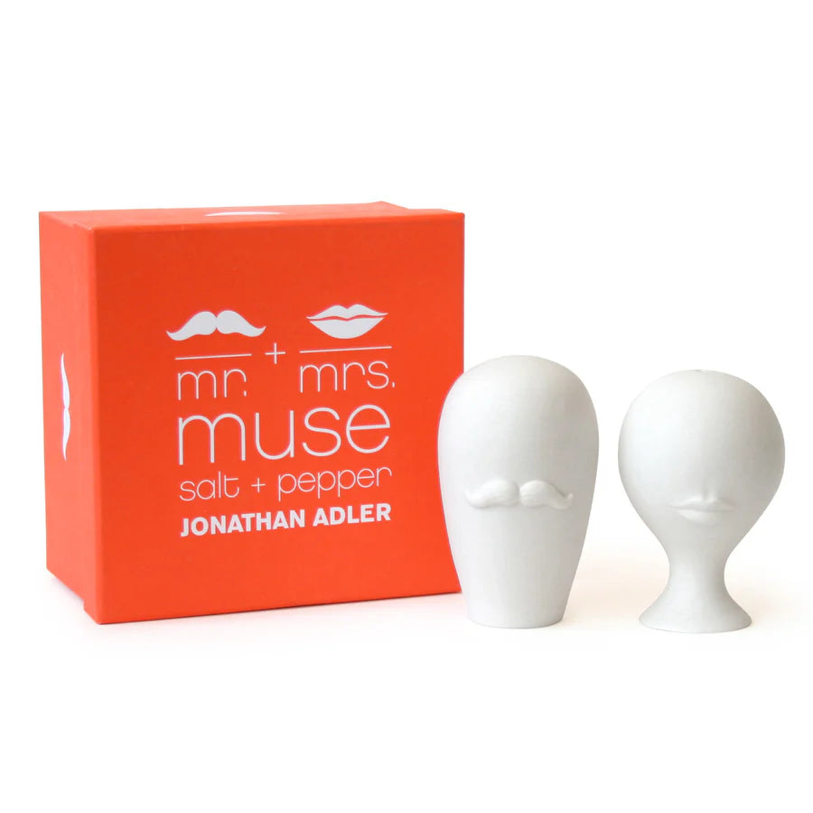 MR. & MRS. MUSE SALT & PEPPER SET/ Jonathan Adler