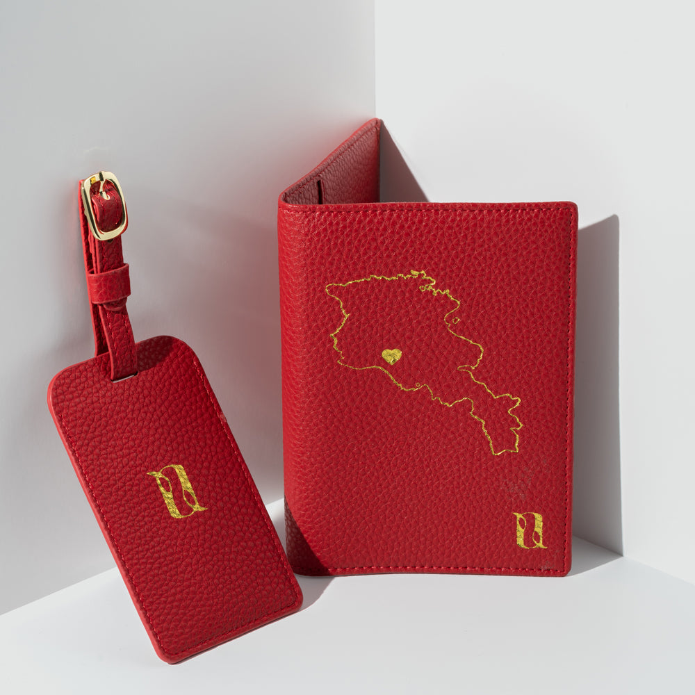 Love Armenia Passport Holder & Luggage Tag Travel gift Set - Lusanet Collective