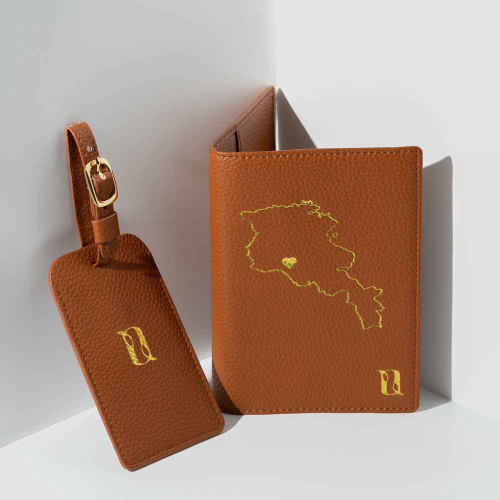 Love Armenia Passport Holder & Luggage Tag Travel gift Set - Lusanet Collective