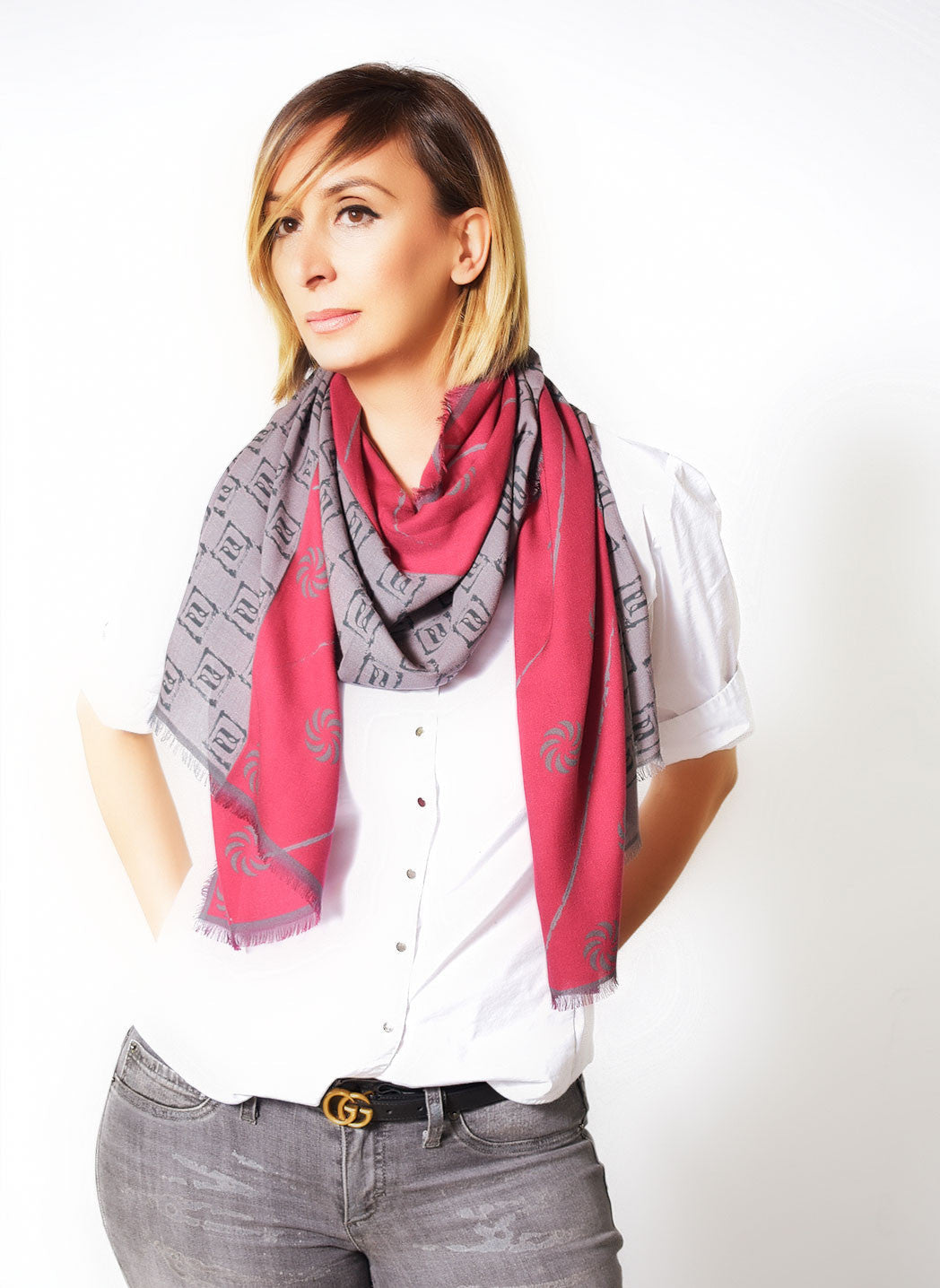Eternity Burgundy Unisex Scarf - Anet's Collection - 1