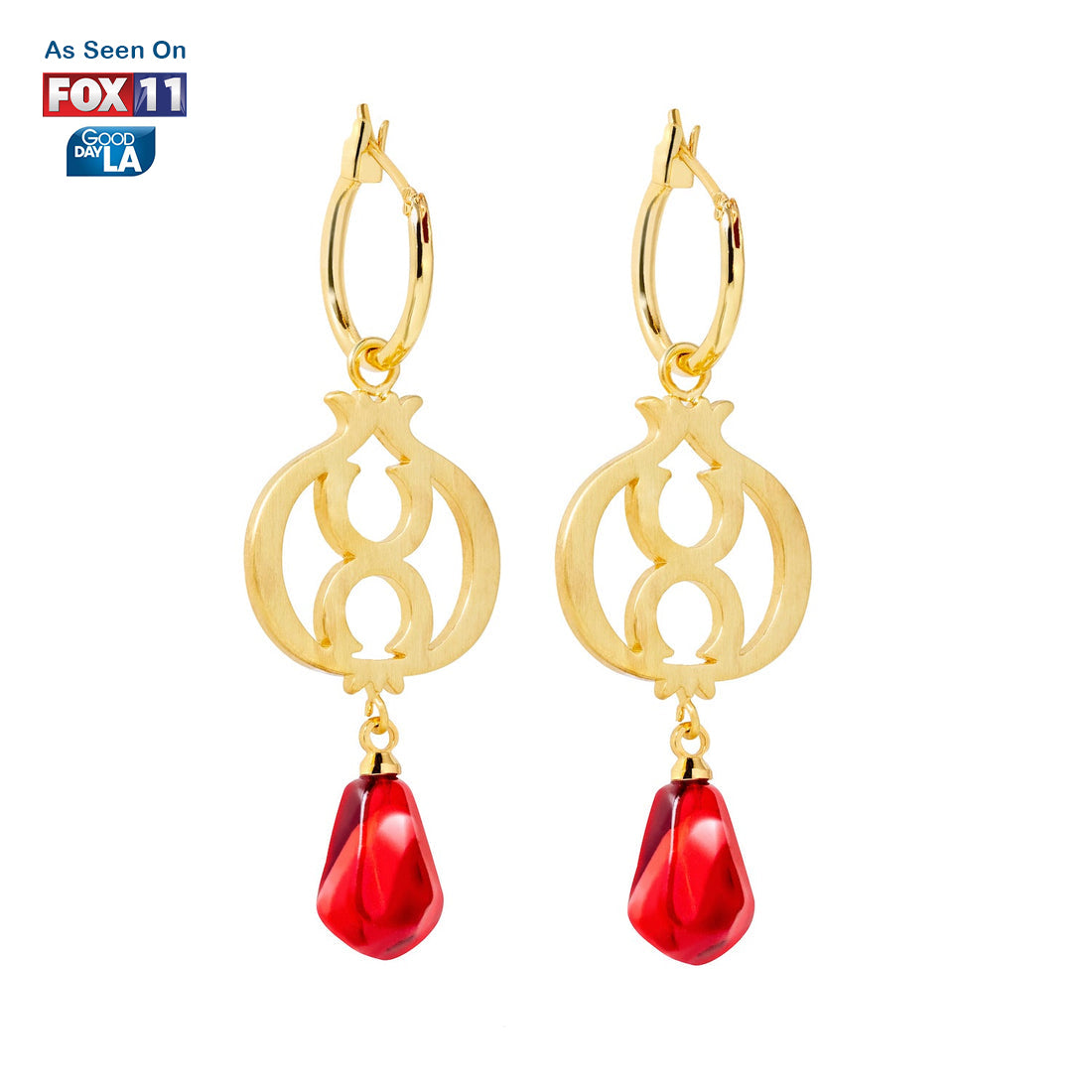 Pomegranate Gold Earrings