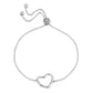 Twisted Heart Bracelet Silver