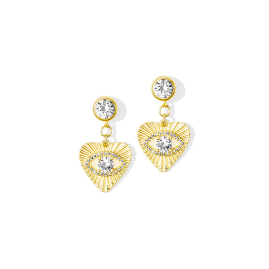 Golden Eye 18k Gold Plated Earrings - Lusanet Collective