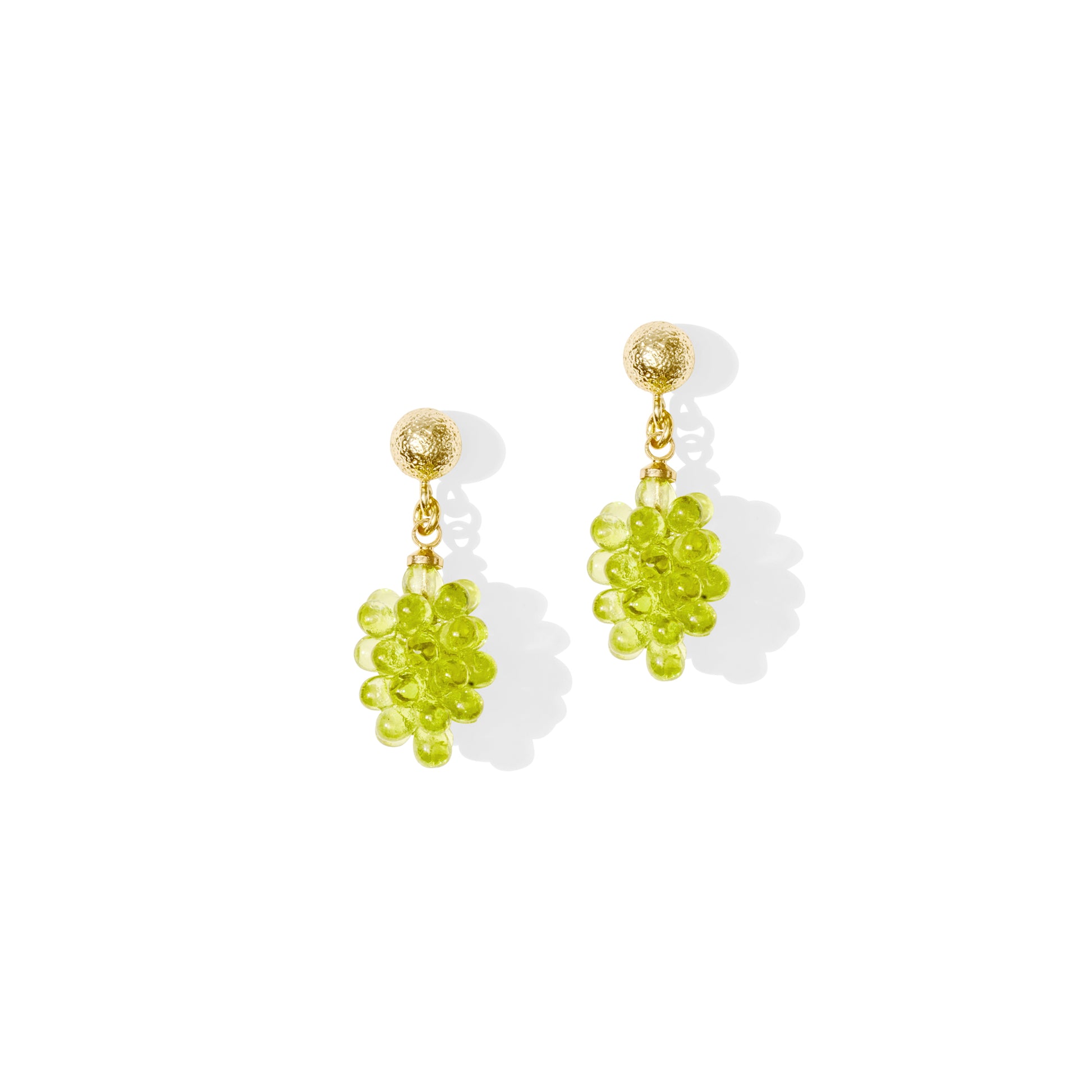 Mini Green Grapes Dangle Earrings - Lusanet Collective