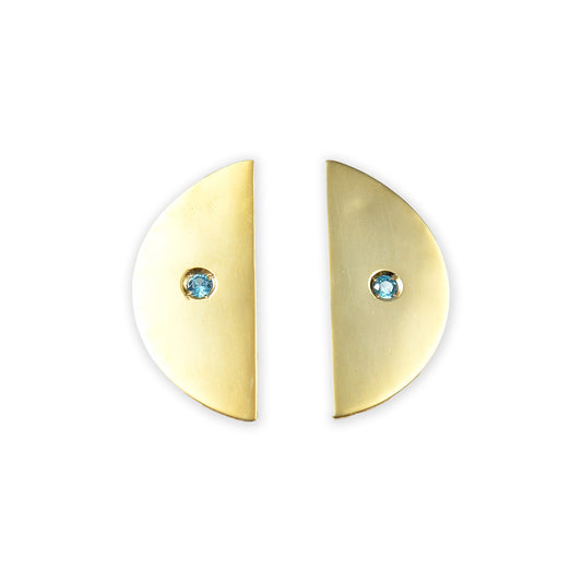 Gold-Plated Sterling Silver Earrings with Zircon - Lusanet Collective