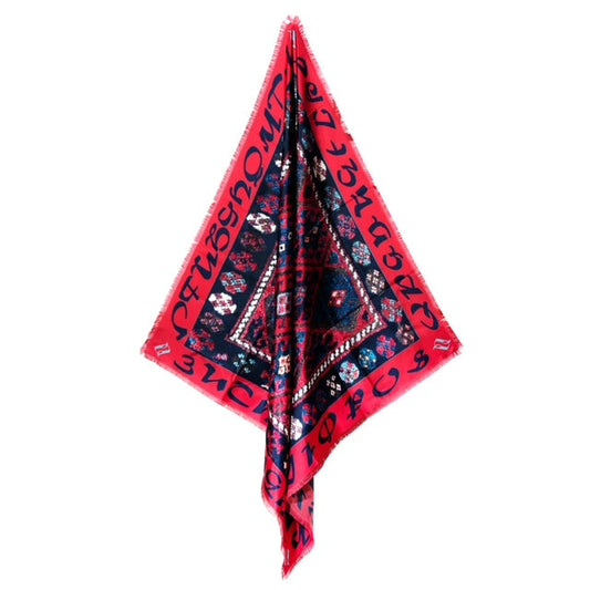 Armenian Alphabet #4 Silk Square scarf