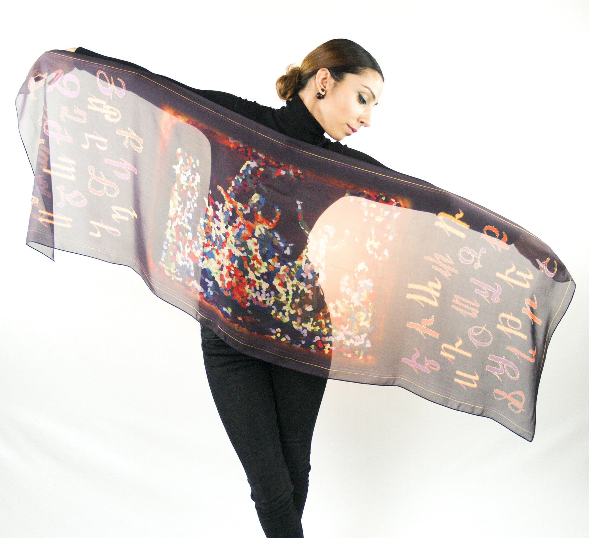 Armenian Alphabet Scarf #1 - Anet's Collection - 2