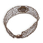 Swarovski crystal and woven gold filled wire bracelet