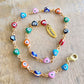 Evil Eye multicolor heart shaped Anklet - Lusanet Collective