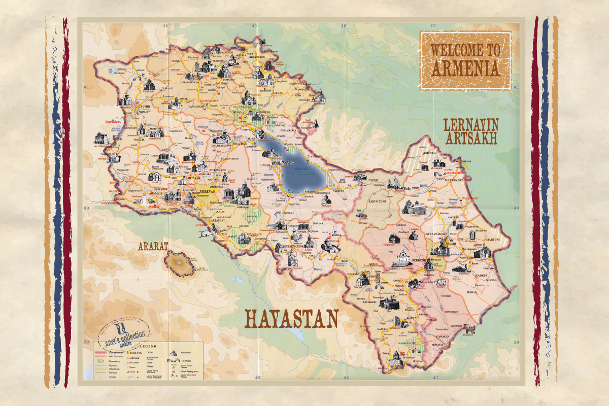 Journey to Armenia Throw/ Blanket - Lusanet Collective
